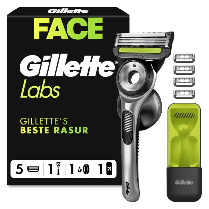 Чоловіча бритва Gillette Labs, сталевий металевий корпус, сірий колір, 1 шт