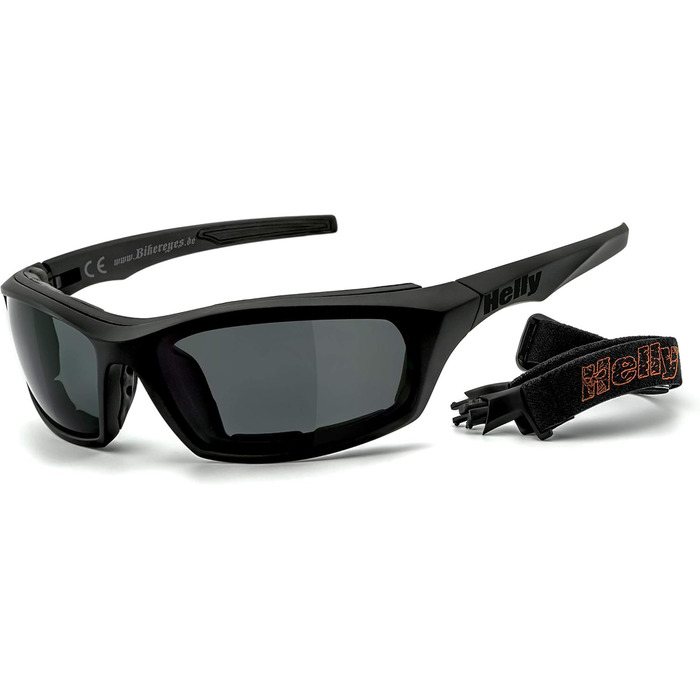 HELLY® No.1 Bikereyes – Мотокросові окуляри, багатофункціональні, захисні, протизапотівальні, вітрозахисні, HLT® пластик, стандарт DIN EN 166, дужки та ремінець, i-stealth