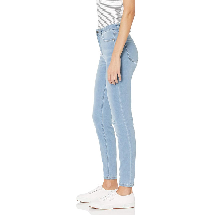 Джинси жіночі Amazon Essentials Skinny з еластичного деніму, висока посадка, колір - вицвілий синій (довжина 42)