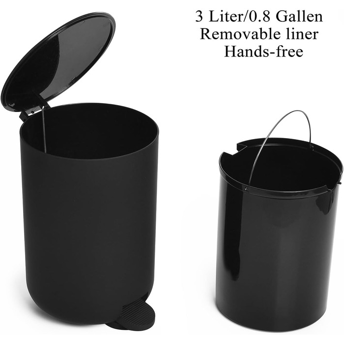 Набір для ванної кімнати AJEUNGAIN, сірий, сучасний, 5 предметів: відро для сміття, тримач для туалетного паперу, диспенсер для мила, стакан для зубних щіток, піднос