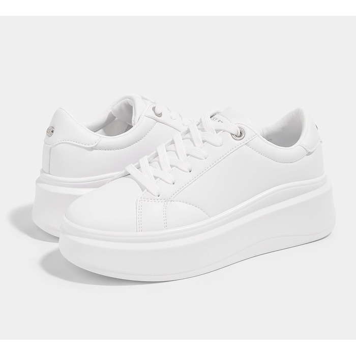 Жіночі кросівки на платформі LUCKY STEP, білі, з екошкіри, зручні повсякденні, розмір 38 EU