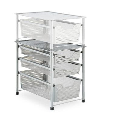 Relaxdays Drawer Unit with 3 Basket Pull-outs