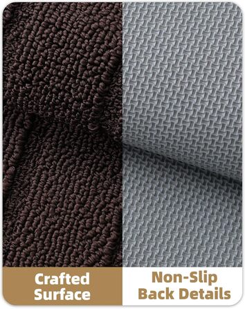 Килимок для дому COLOR&GEOMETRY 44x76 см - машинне прання, антиковзаюча, вбираюча бруд, мінімалістичний дизайн, для входу, порогу та коридору (Коричневий)