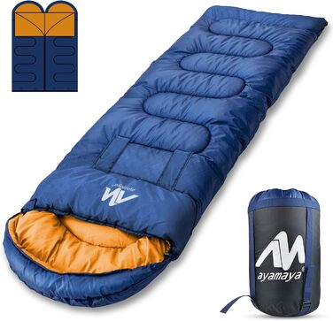 Спальний мішок Outdoor Deckenschlafsack Koppelbar, 5-15°C, 220x80 см, для дорослих, для кемпінгу, трекінгу, риболовлі та подорожей, водонепроникний, ліва блискавка