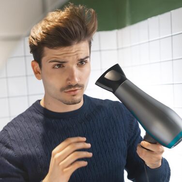 Фен Cecotec Bamba IoniCare 5200 Aura Black з іонною технологією, 2300W, концентратор та дифузор, для гладкого волосся, DC-двигун, справжній іон, великий потік повітря, 2 швидкості та 3 температури, чорний