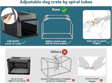 PETSFIT Автомобільна переноска для собак, складана, сіра, S