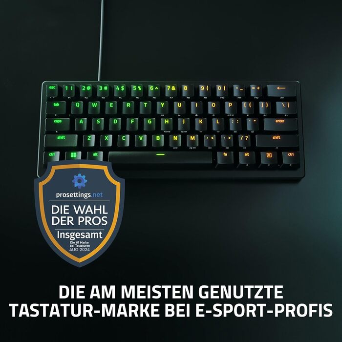 Razer Huntsman V3 Pro Mini - Механічна клавіатура для геймерів 60% з аналоговими оптичними перемикачами | US-Layout | Чорний