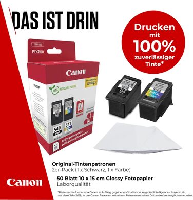Комплект оригінальних картриджів Canon PG-540XL та CL-541XL FINE XL з фотопапером