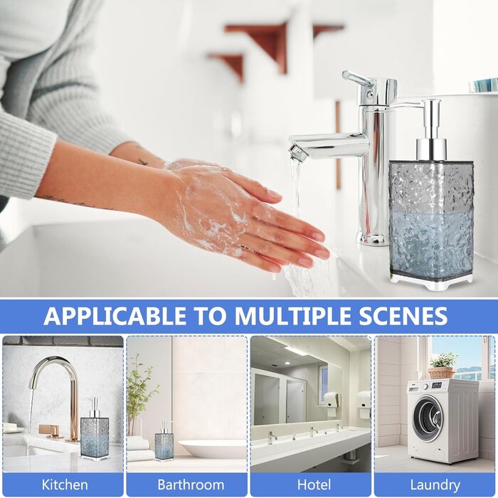 Дозатор мила для кухні та ванної кімнати, 400 мл, пластиковий, для мила, шампуню, гелю для душу