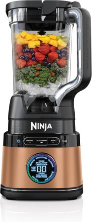 Ninja 2-in-1 Detect Power Mixer Pro with Jug & Single Serve Cups - 1200W, Black & Copper