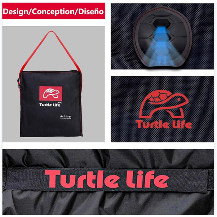 Водонепроникний чохол для гриля Turtle Life 147x66x119 см, для газових грилів 2-4 пальника Taino/Enders, чорний, захист від вигорання 2 роки