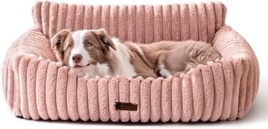 М'яке ліжко для котів та собак MEWOOFUN - рожеве, 91x72x30 см