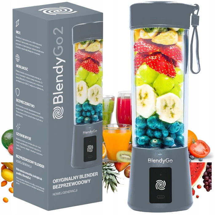 Стаціонарний блендер BlendyGo 250 Вт, сріблястий/сірий, 0,4 л