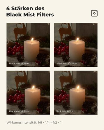 Фільтр K&F Concept Black Mist 1/4 (52mm) для відео та портретної зйомки - оптичне скло з нанопокриттям