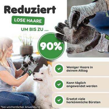 Рукавичка для грумінгу тварин DR Zoo (1 шт., M) - для котів, собак, коней. Підходить для грумінгу шерсті всіх порід. Рукавичка-щітка для догляду за шерстю. Розмір M.