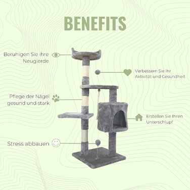 Дряпальня для котів Mobiclinic® Pets Silvestre, середній розмір, сіра, з платформами та сходами