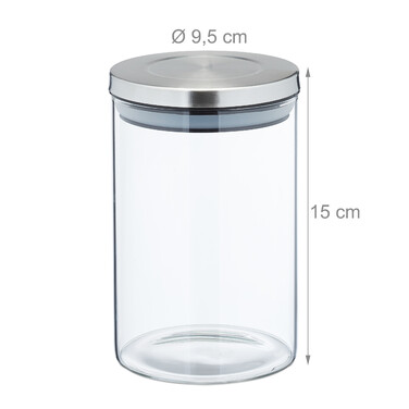 Relaxdays Set of 3 Storage Jars, 800 ml