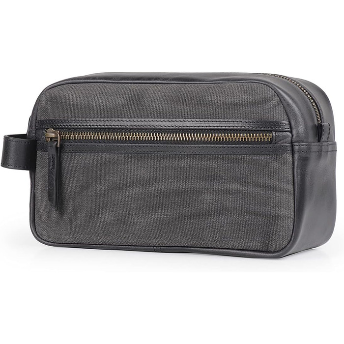 Чоловіча дорожня сумка Londo Echtleder, набір сумок для туалету (чорний)