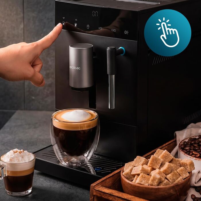 Кавомашина автоматична Cecotec Cremmaet Compact Elite 19 Bar з млинком для зерен та термоблоком