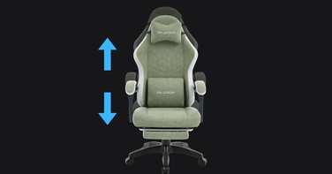 Ігрове крісло Delagear G 325, зелене, оббивка з тканини
