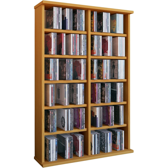 Медіашкаф VCM Ronul для DVD/CD, дерев'яний, стелаж для зберігання, 6 кольорів