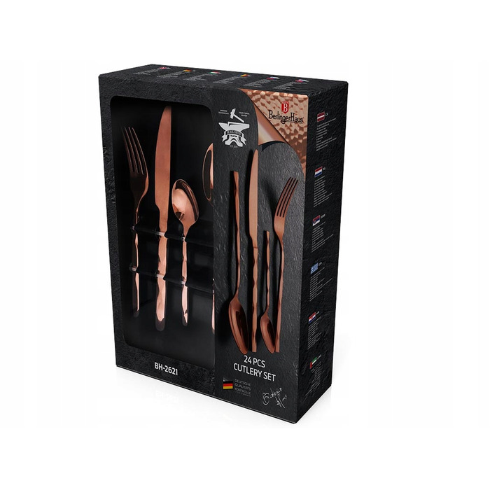 Набір столових приборів Berlinger Haus Rose Gold BH-2621, 24 предмети