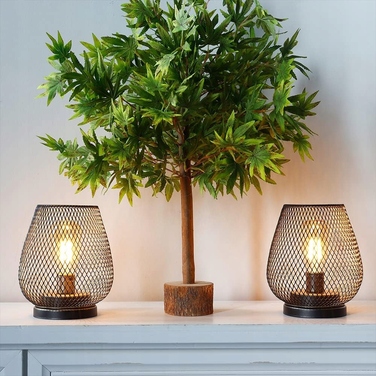 Набір з 2 металевих ліхтарів-світильників LED на батарейках, бездротові