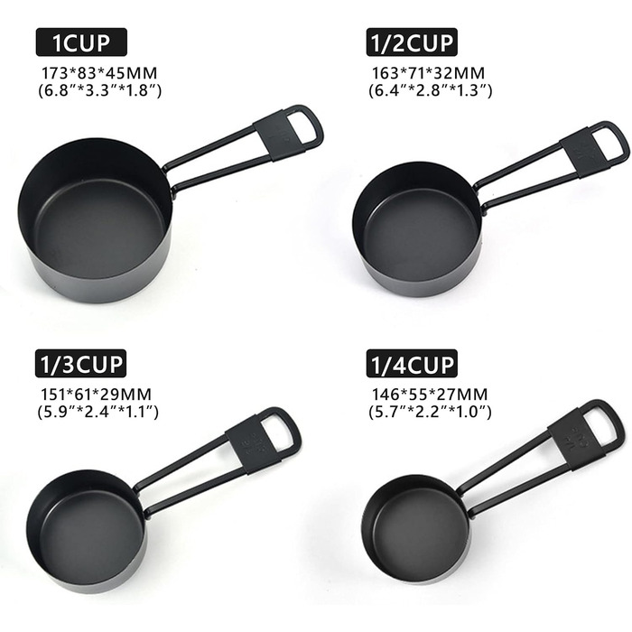 4pcs Stainless Steel Measuring Cups Set Kitchen Accessories Baking Tea Coffee Measuring Tools (gold-4pcs)