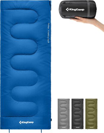KingCamp 3-Season Sleeping Bag - Lightweight, Water-Resistant & Warm for Adults & Kids - Camping & Outdoor Use