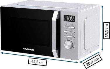 Мікрохвильова піч Daewoo MD-FC206SB 20L, 700W, з грилем, срібна