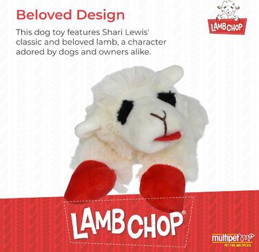 Іграшка для собак Multipet Lamb Chop Jumbo, плюшева, 61 см, офіційна ліцензія, біла