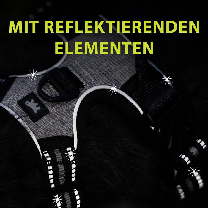 Шлейка для собак Ferplast середнього розміру, 2 гачки для контролю, шлейка від тяги, регульована, світловідбиваюча та дихаюча, ідеальна для тренувань, M, Бежево-коричнева