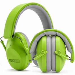 Дитячі шумопоглинаючі навушники ISOtunes Junior Defender для концертів, феєрверків та спортивних заходів, колір зелений