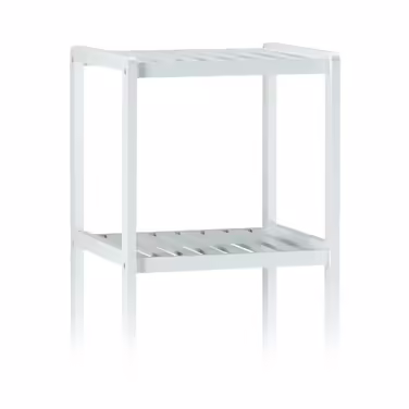 Relaxdays Bamboo Bathroom Shelf, White