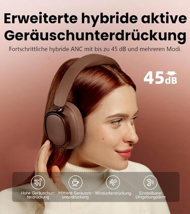 Навушники бездротові Edifier ES850NB з шумозаглушенням, Hi-Res Audio, Bluetooth 5.4, коричневі