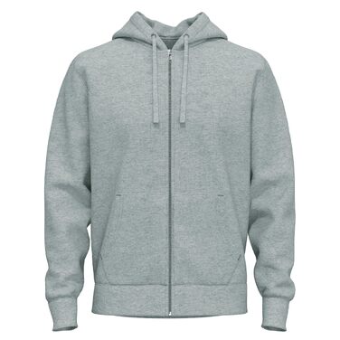 Зіп-худі SoftSpun унісекс, 100% бавовна, колір Heather Grey, розмір S