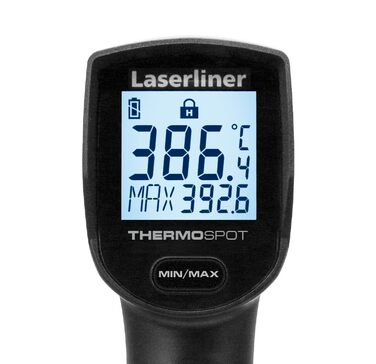 Лазерний термометр Laserliner ThermoSpot: вимірювання температури від -38°C до 365°C, 8-точкова лазерна точка, Auto-Hold, MAX-індикатор