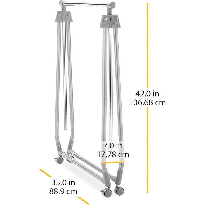 Whitmor Clothes Rack, Adjustable, White/Chrome (Silver)
