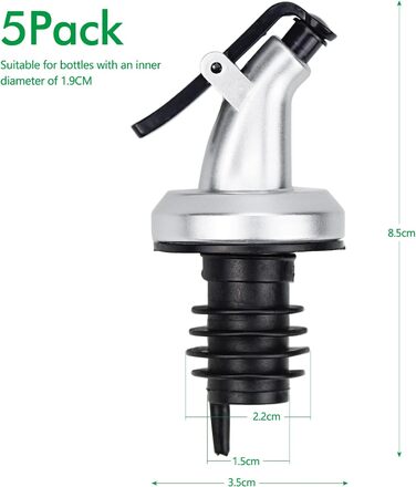 Виливники для пляшок XIALINBUY (5 шт.) з клапаном - для кухні, ресторану