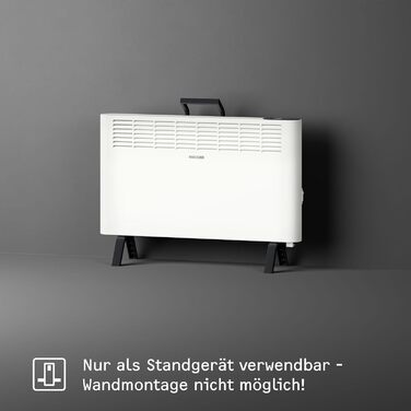 Електричний конвекторний обігрівач Stiebel Eltron 2 kW, для площі 25 м², з регулюванням, на роликах, TÜV-сертифікований, енергозберігаючий, 204450