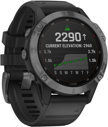 Розумний годинник Garmin Fenix 6 Pro Solar чорного кольору