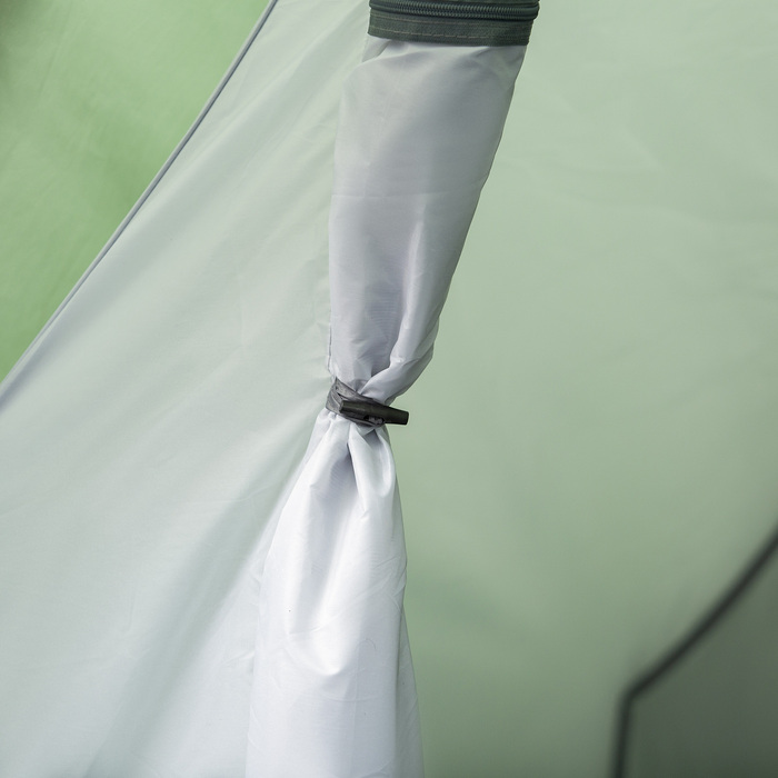 Outsunny Tunnel Tent for 2-3 People, 190T Camping Tent with Stakes, Fiberglass & Polyester, Dark Green, 426x206x154cm for Outdoor Adventures