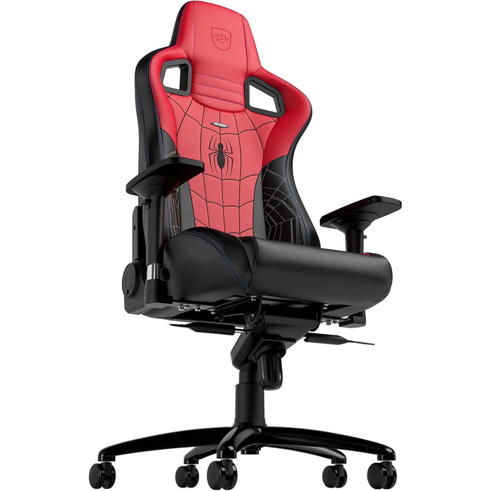 Ігрове крісло noblechairs Epic Spider-Man, ергономічне, офісне, з підголівником і поперековою підтримкою, для користувачів до 120 кг та 185 см
