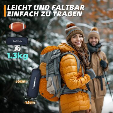 Зручний складаний стілець для кемпінгу Canway - ультралегкий, міцний (180 кг), компактний, для пляжу (Тібетський блакитний)