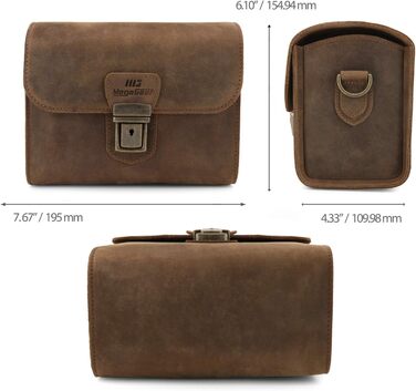 Чохол для камери MegaGear Pebble з натуральної шкіри для бездзеркальних, моментальних та DSLR камер, Кориця