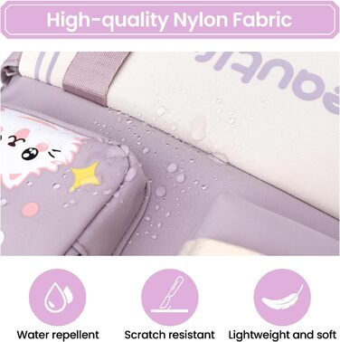 Дитячий рюкзак IvyH для дівчаток – велика місткість, водонепроникний, ідеальний для школи, 2-6 клас, фіолетовий