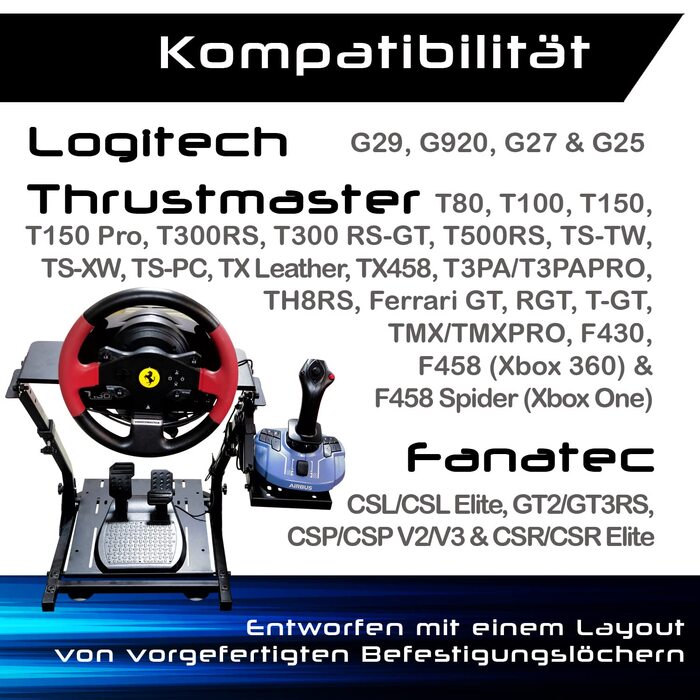 Підставка для керма G29, G920, G923, Thrustmaster T150, T500, T300, TX, TH8A, Clubsport, з перемиканням передач, регульована, складна