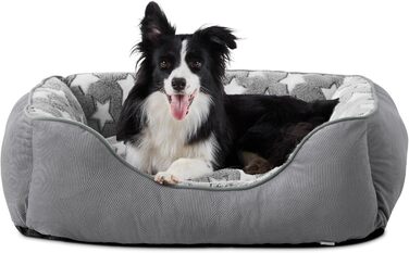Крісло-ліжко для собак середніх порід FURTIME, сіре, 63x53x20 см, з м'якою підстилкою та нековзким покриттям