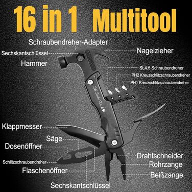 Мультитул 16 в 1 для чоловіків: подарунок на День батька, на ювілей, для кемпінгу