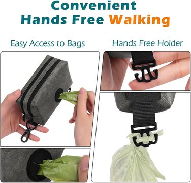 Диспенсер для збору відходів тварин PetBonus: водонепроникний контейнер для собачих екскрементів з 15 пакетиками (сірий)